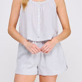 Mariam Seersucker Sleeveless Top