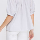 Mariam Seersucker Button Up Blouse