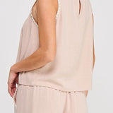 Maddie Soft Linen Embroidered Tank