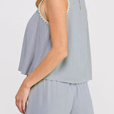 Maddie Soft Linen Embroidered Tank