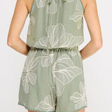 Heidi Floral Embroidered Bubble Halter Top