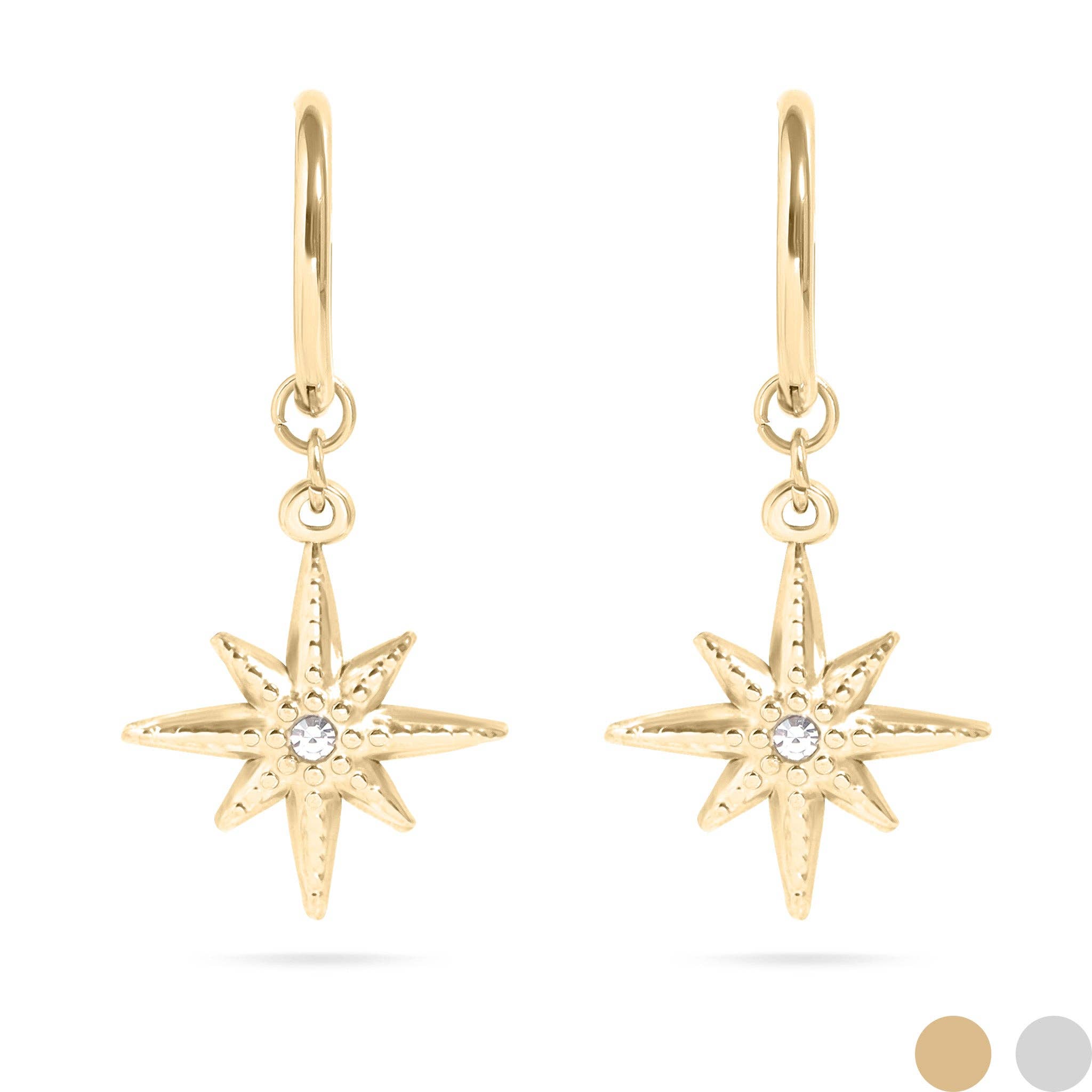 Atlas Charm Huggie Earrings - MTT Collective