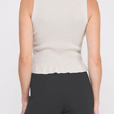 Aubrey Rib - Knit Peplum Tank - MTT Collective