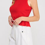 Aubrey Rib - Knit Peplum Tank - MTT Collective