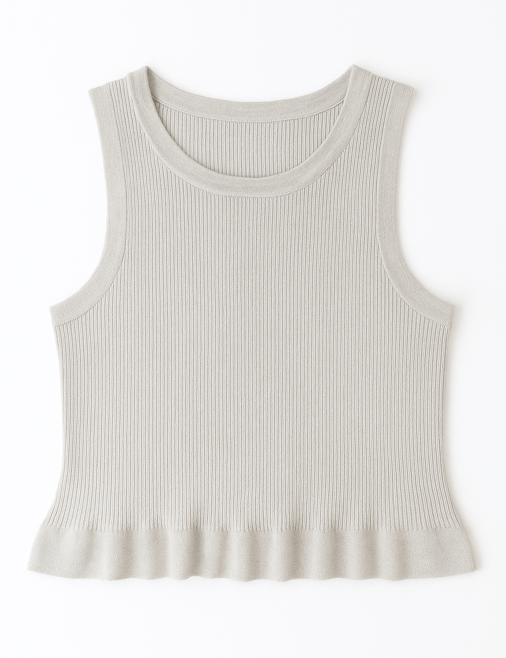 Aubrey Rib - Knit Peplum Tank - MTT Collective