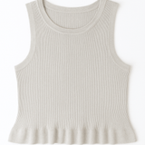 Aubrey Rib - Knit Peplum Tank - MTT Collective