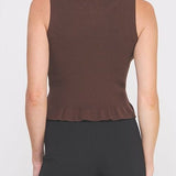 Aubrey Rib - Knit Peplum Tank - MTT Collective