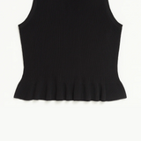 Aubrey Rib-Knit Peplum Tank