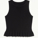 Aubrey Rib - Knit Peplum Tank - MTT Collective