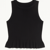 Aubrey Rib - Knit Peplum Tank - MTT Collective