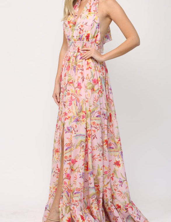 Aurelia Tie Back Maxi Dress - MTT Collective