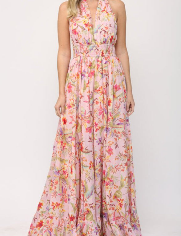 Aurelia Tie Back Maxi Dress - MTT Collective