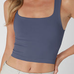 Ava Clean Line Square Neck Cropped Top - MTT Collective