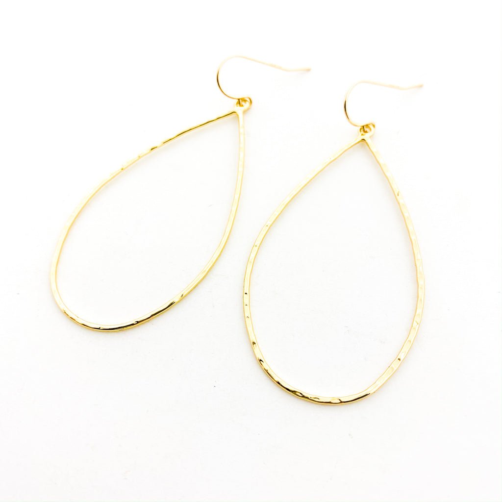 Ava Hammered Drop Earrings - MTT Collective