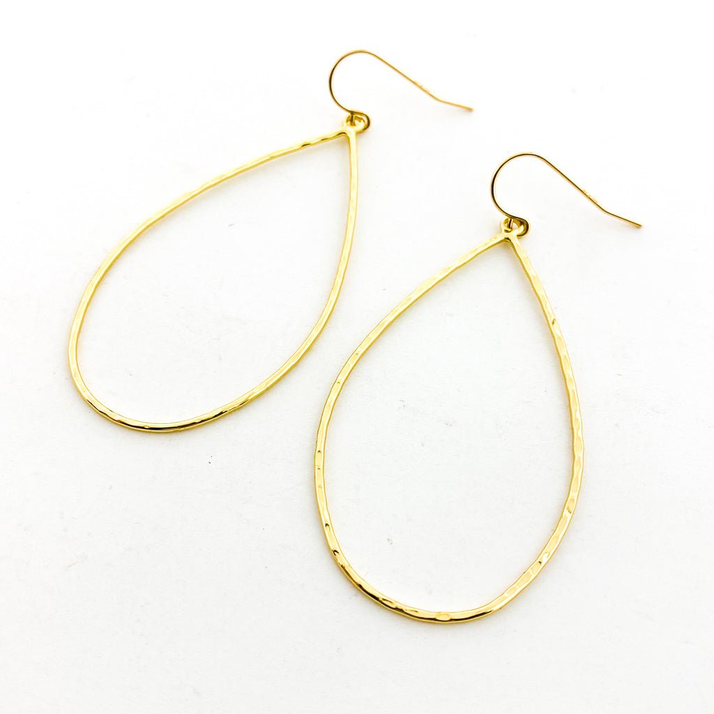 Ava Hammered Drop Earrings - MTT Collective