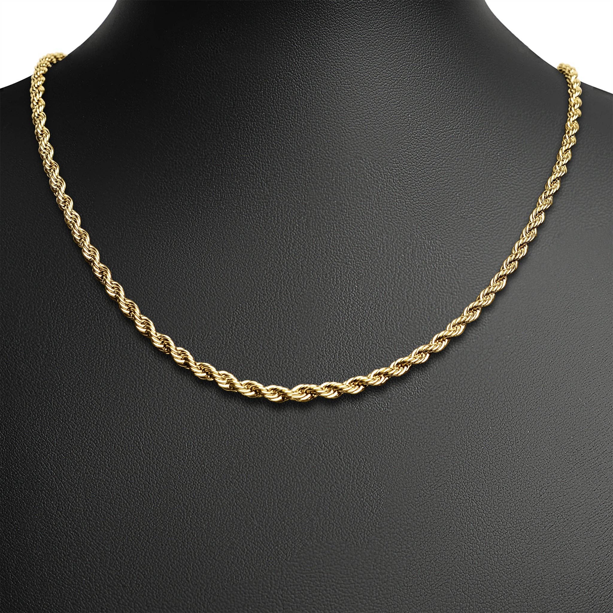 Ashley Gold Stainless Steel PVD Rope Chain Necklace - MTT Collective