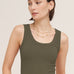 Nora Reversible Ribbed Tank in Earth Olive