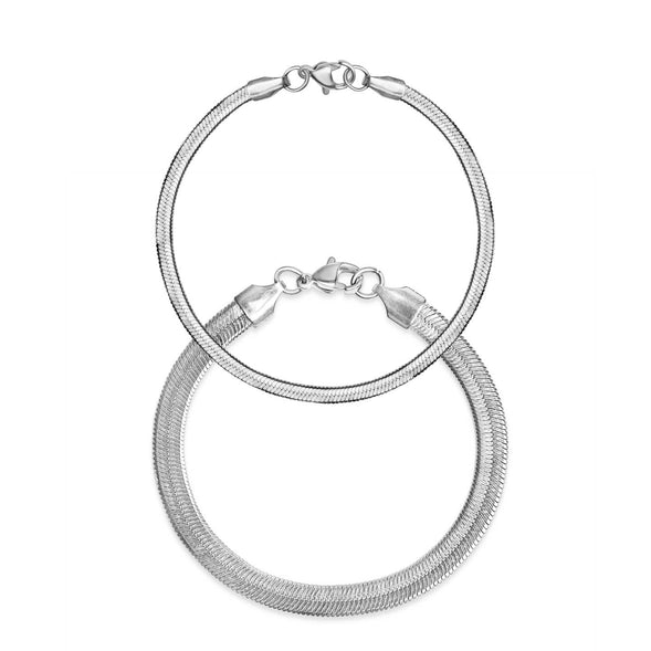 Rowan Gold Stainless Steel Herringbone Chain Bracelet - MTT Collective