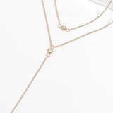 Calliope Layered Cubic Zirconia Lariat Necklace