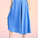 Back In Time Poly Silk Midi Swing Skirt - MTT Collective
