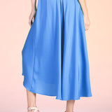 Back In Time Poly Silk Midi Swing Skirt - MTT Collective