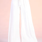 Back In Time Poly Silk Tie Waist Pants - MTT Collective