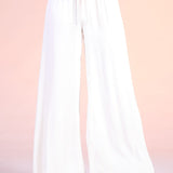 Back In Time Poly Silk Tie Waist Pants - MTT Collective