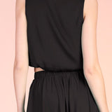 Back In Time Poly Silk V - Neck Top - MTT Collective