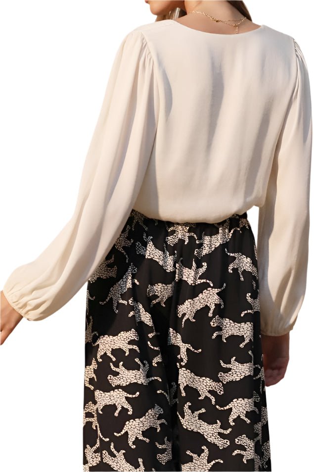 Back In Time Washed Poly Silk Top - MTT Collective