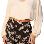 Back In Time Washed Poly Silk Top - MTT Collective