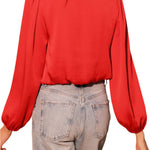 Back In Time Washed Poly Silk Top - MTT Collective