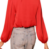 Back In Time Washed Poly Silk Top - MTT Collective