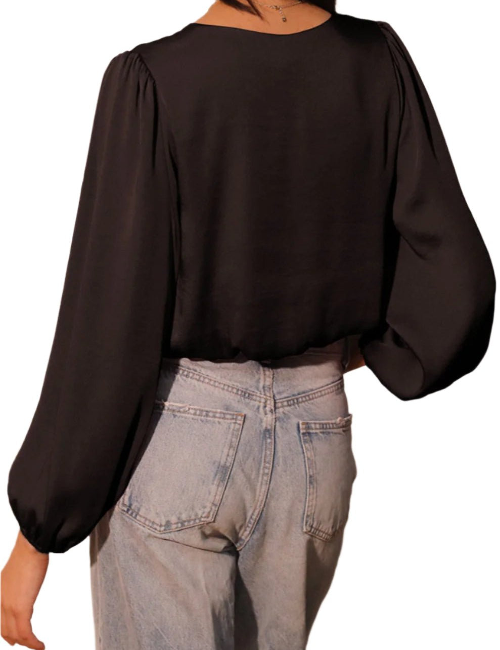 Back In Time Washed Poly Silk Top - MTT Collective