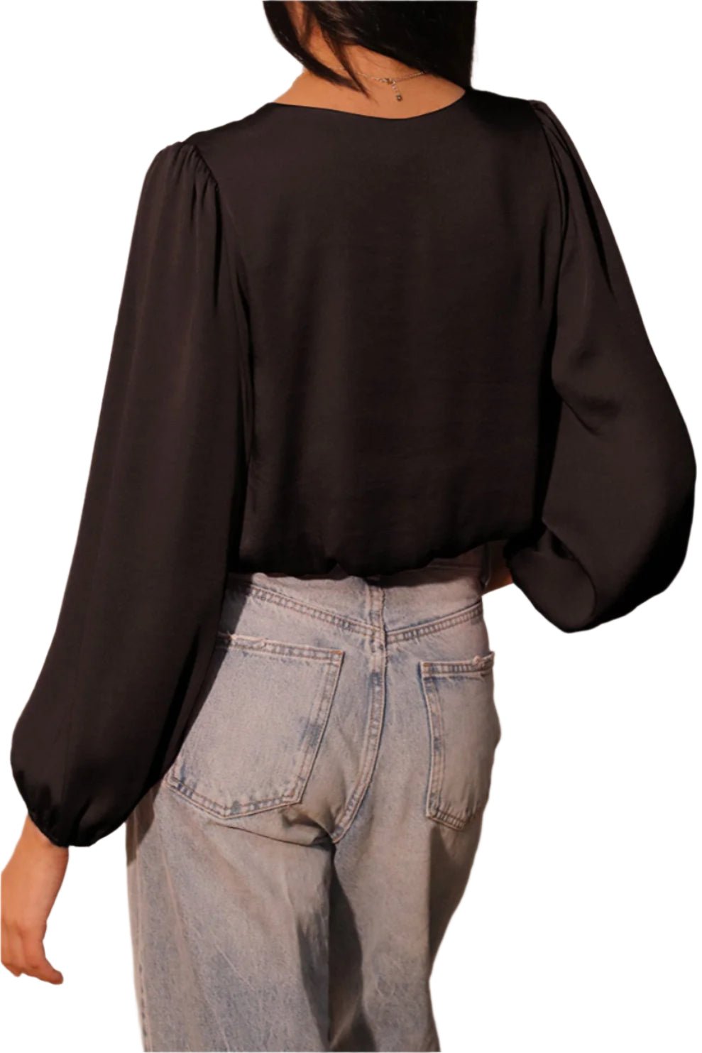 Back In Time Washed Poly Silk Top - MTT Collective