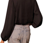 Back In Time Washed Poly Silk Top - MTT Collective