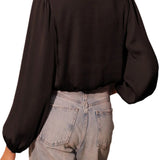 Back In Time Washed Poly Silk Top - MTT Collective