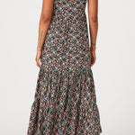 Freya Maxi Dress in Black/Teal - MTT Collective