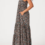 Freya Maxi Dress in Black/Teal - MTT Collective