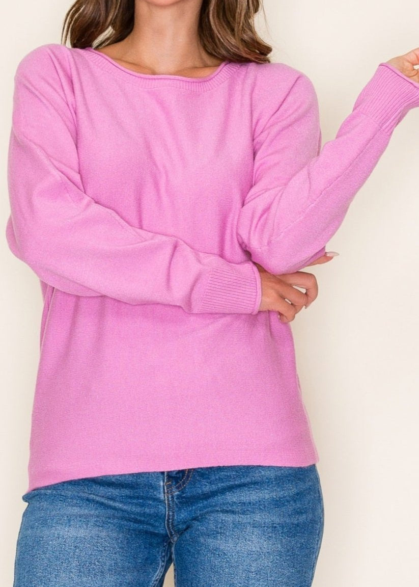 Staccato Los Angeles - Womens - Tops - Sweaters - Maggie Wide-Neck Pullover Sweater - MTT Collective