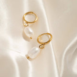 Betty Freshwater Pearl Huggie Earrings