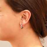 Michelle Textured Twisted Huggie Hoop Earrings