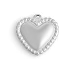 Beaded Trim Heart Charm - MTT Collective