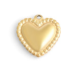 Beaded Trim Heart Charm - MTT Collective