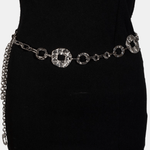 Beatrice Warped Metallic Flat Chain Belt - MTT Collective