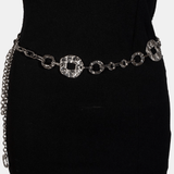Beatrice Warped Metallic Flat Chain Belt - MTT Collective