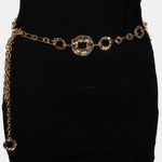 Beatrice Warped Metallic Flat Chain Belt - MTT Collective