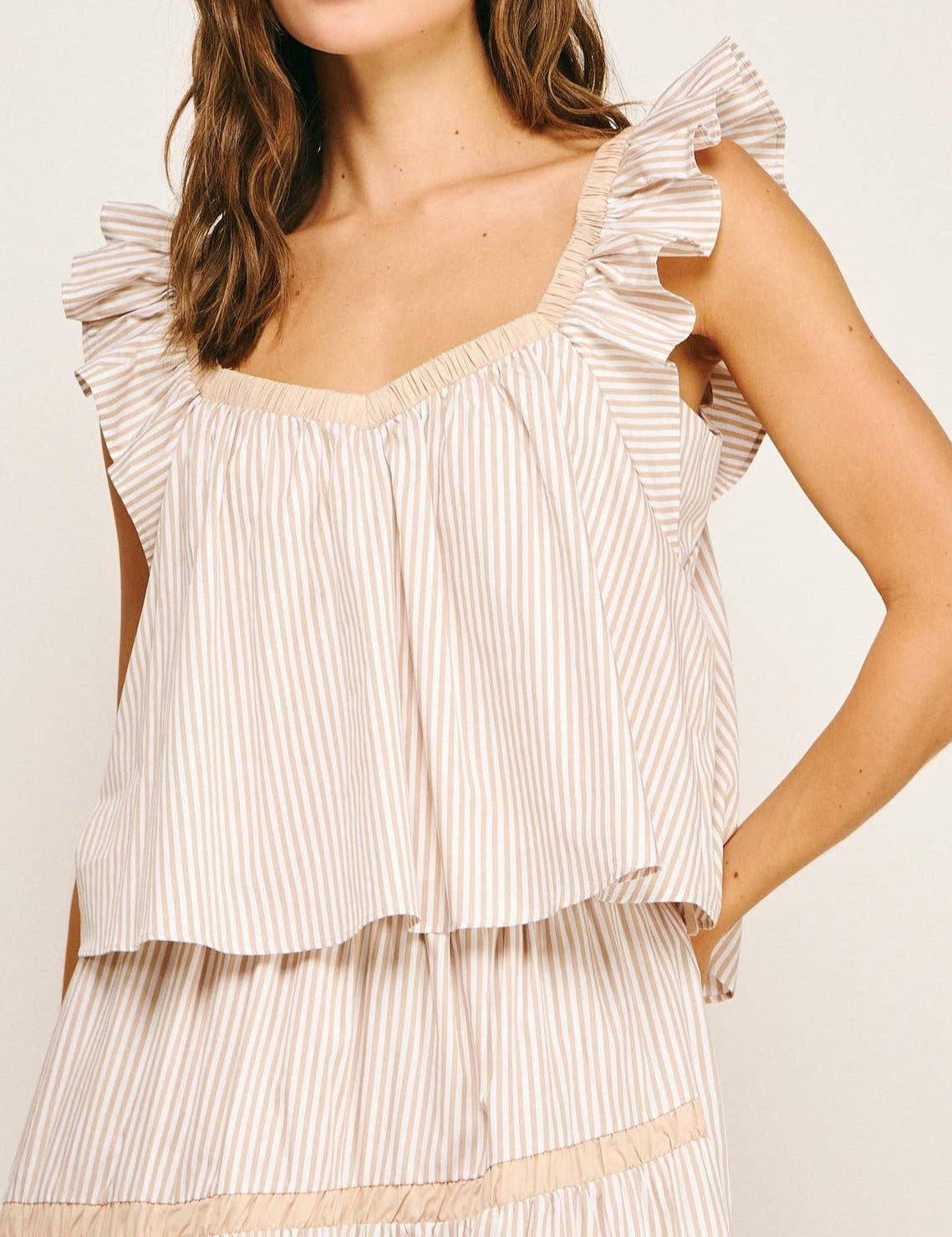 Becca Contrast Detail Stripe Top - MTT Collective