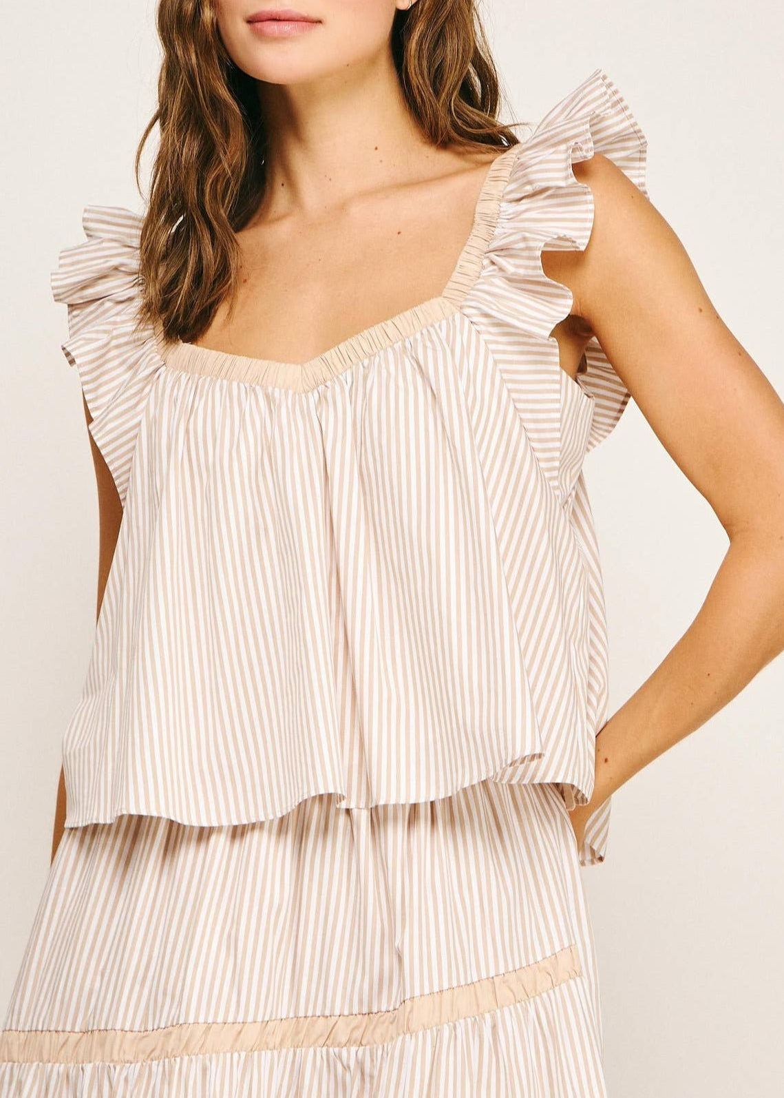 Becca Contrast Detail Stripe Top - MTT Collective