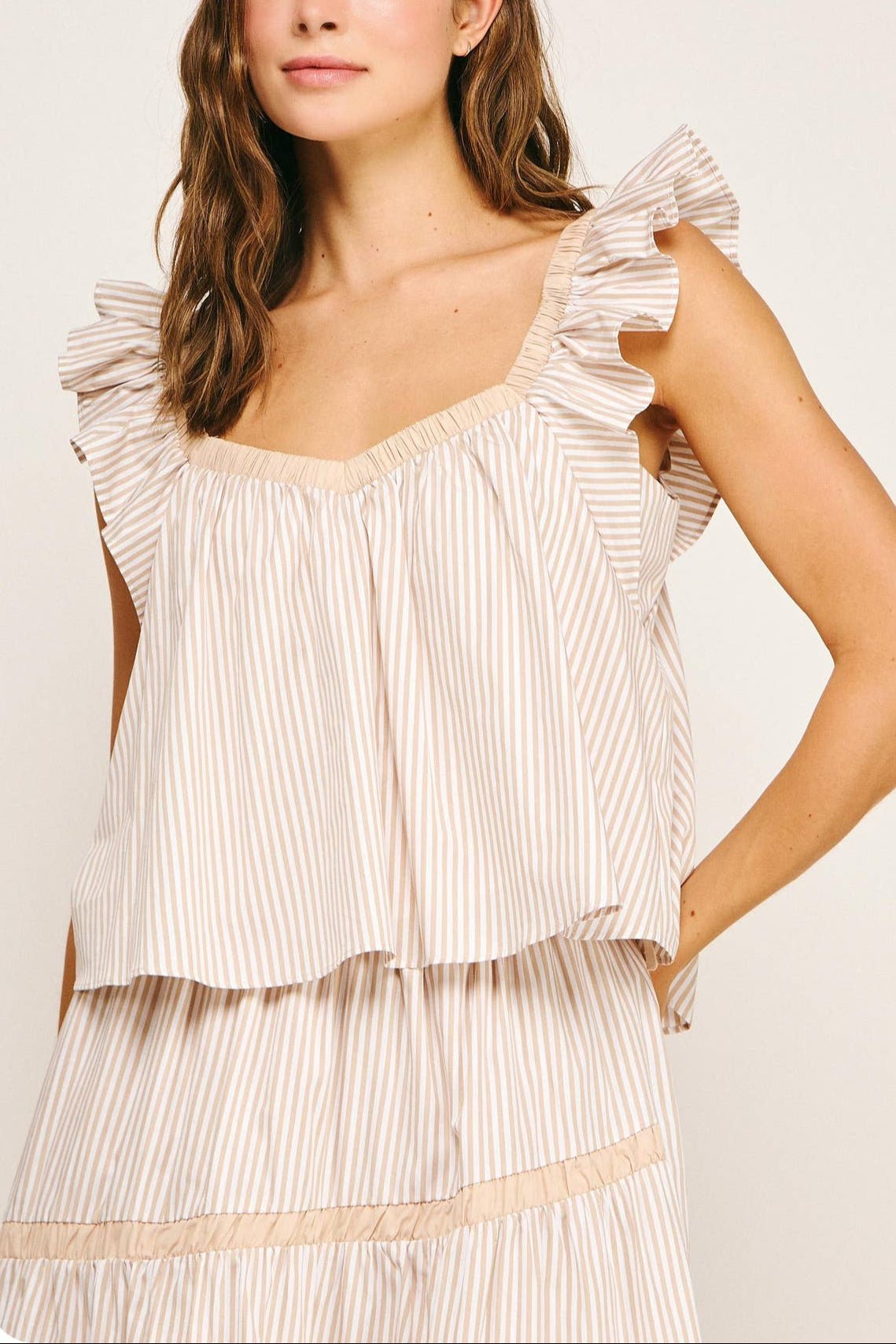 Becca Contrast Detail Stripe Top - MTT Collective