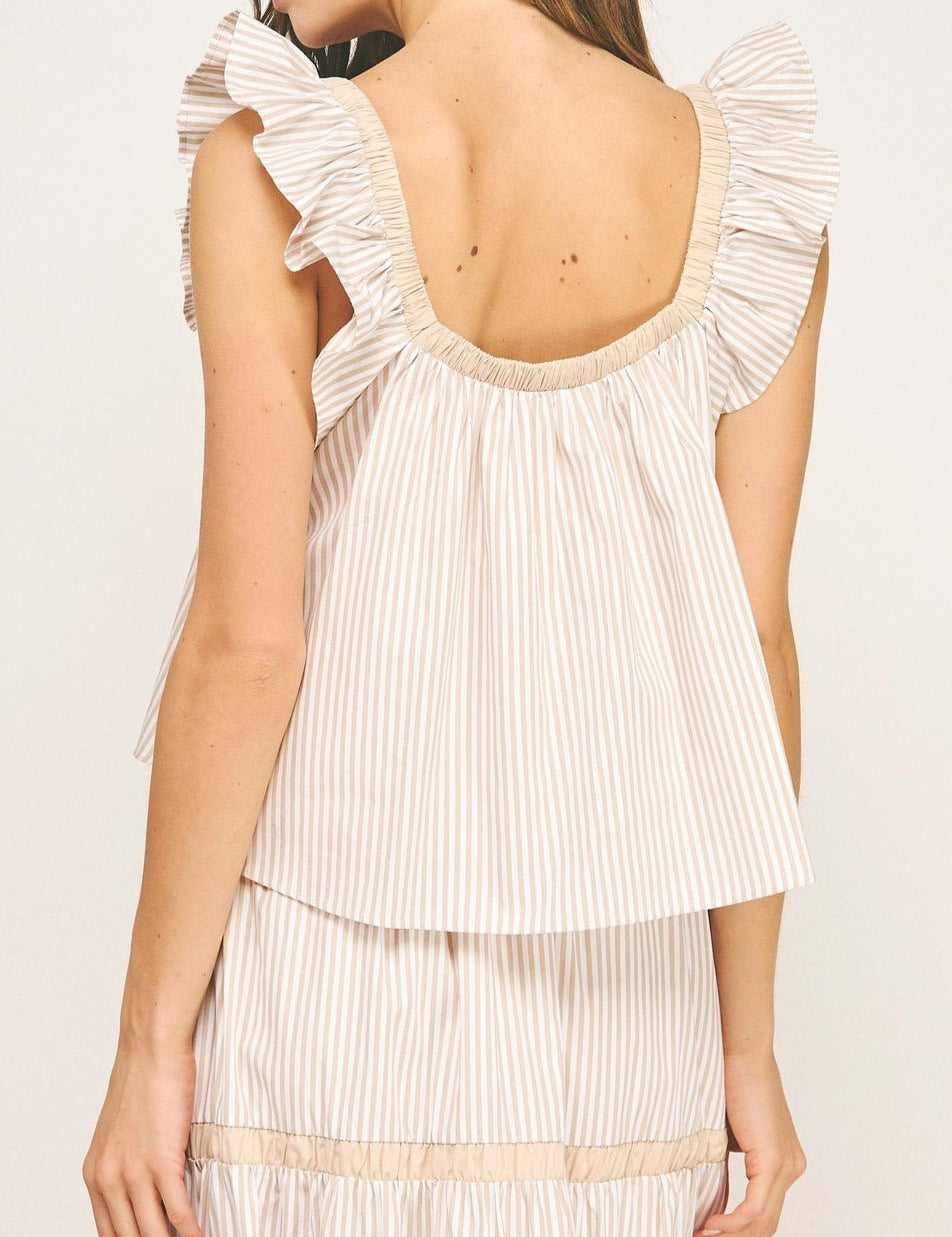 Becca Contrast Detail Stripe Top - MTT Collective